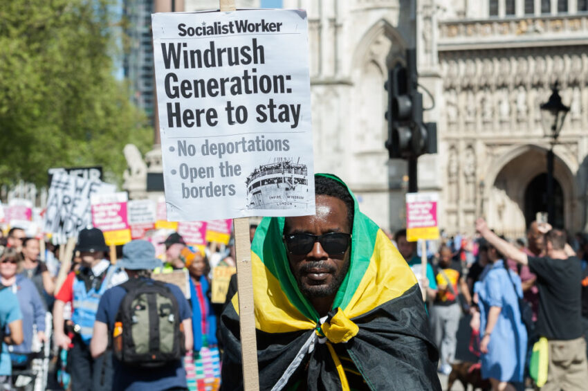 Windrush protesr